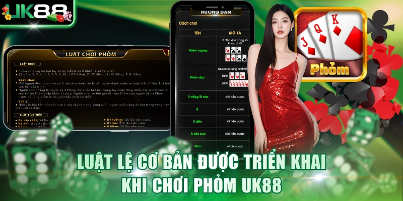 Luật lệ cơ bản được triển khai khi chơi Phỏm UK88