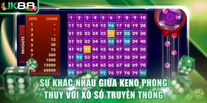 Sự khác nhau giữa Keno phong thủy với xổ số truyền thống